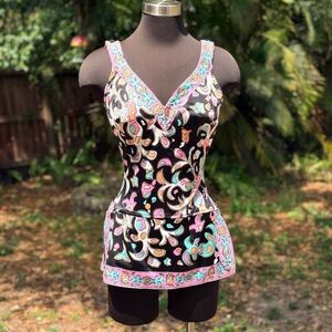 Vintage 1960s Pucci style Perfection Fit by Roxanne One Piece Swimsuit